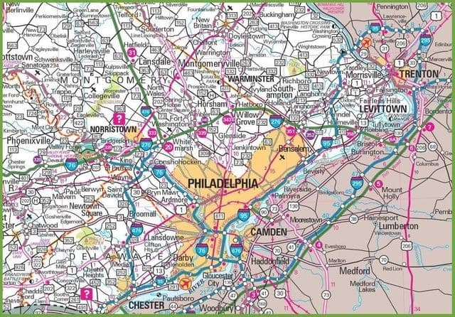 Philadelphia airports map