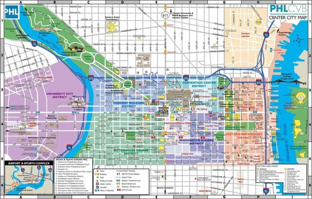 Philadelphia city center map