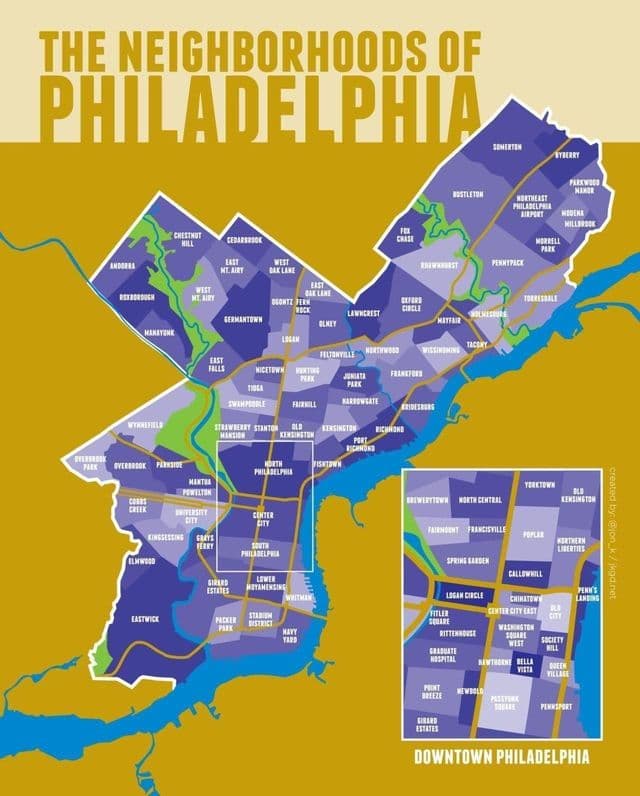 Philadelphia neighborhoods map