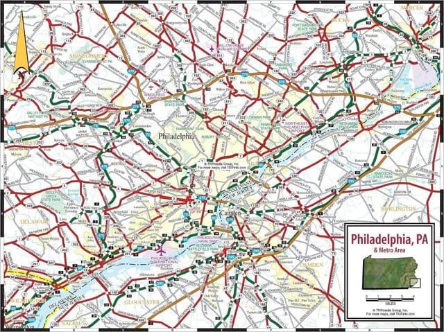 Philadelphia roads map