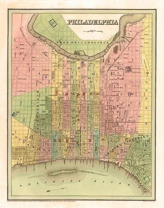 Philadelphia antique map